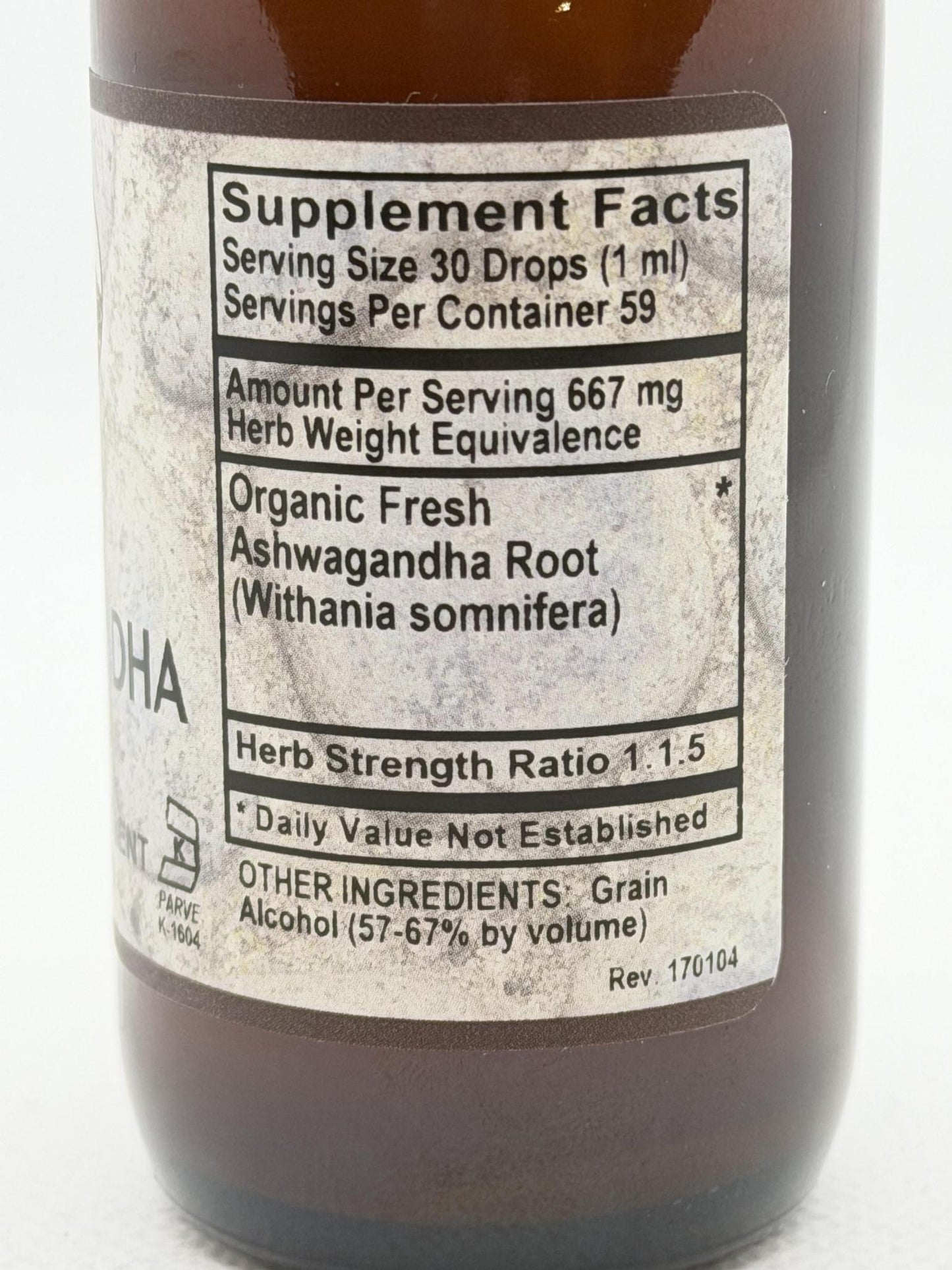 Old Paths Ashwagandha Liquid Extract 2oz