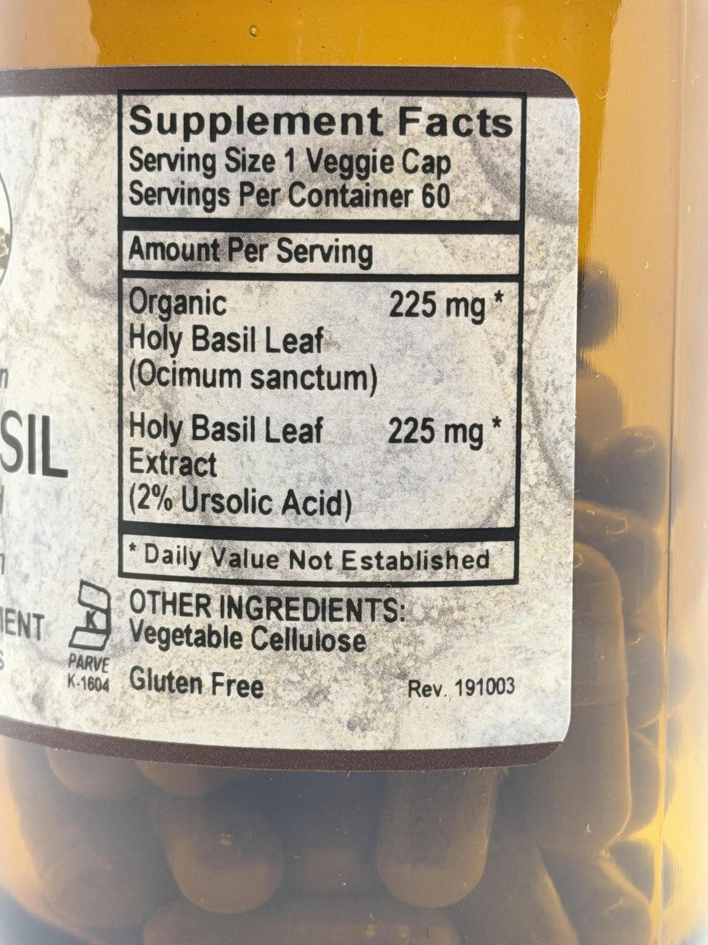 Old Paths Holy Basil 60ct Veggie caps