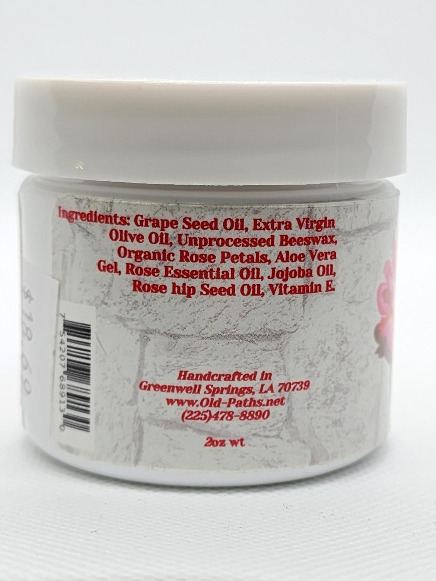 Old Paths Natural Market Organic Rose Cream 2oz