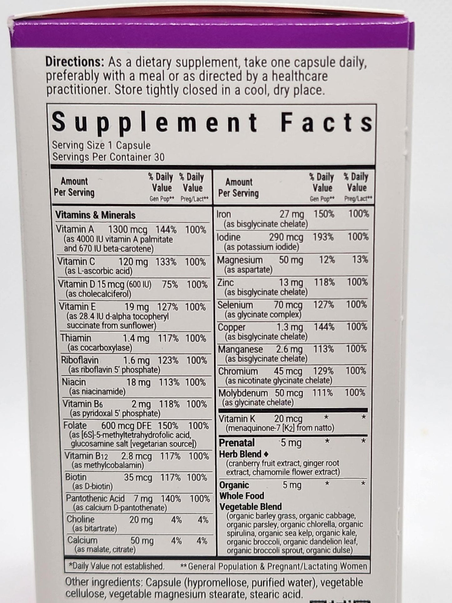 Bluebonnet Ladies One Prenatal 30vcaps