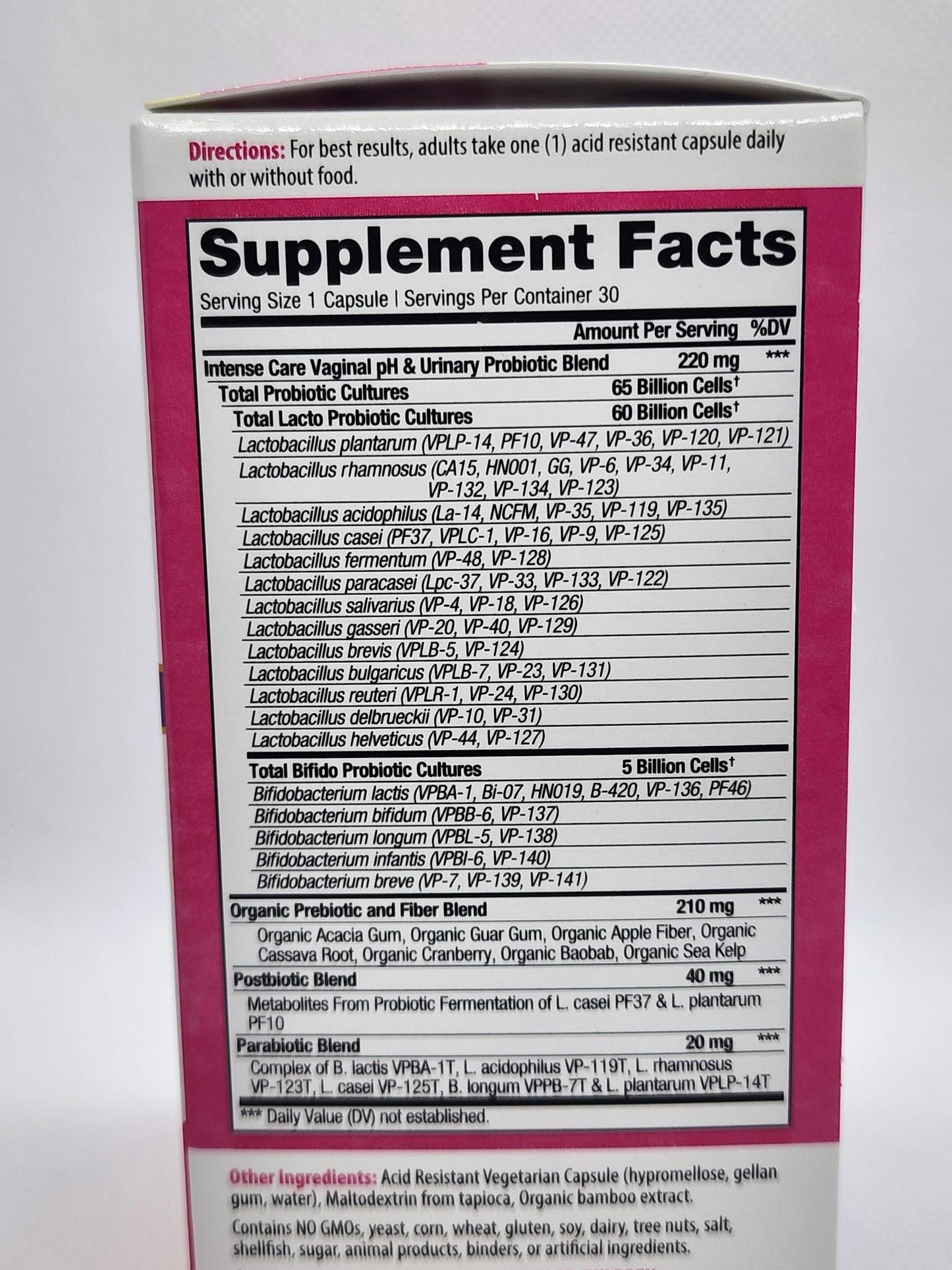 Vital Planet Intense Care Vaginal pH + Urinary, 30vcaps