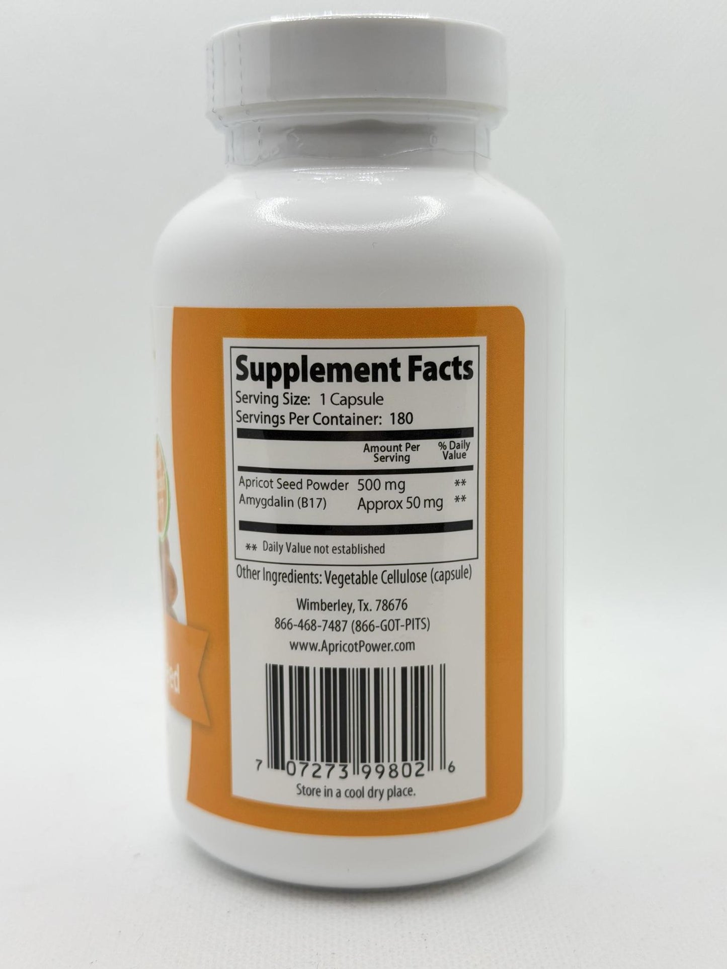 Apricot Power Bitter Apricot Seed B17, 180caps