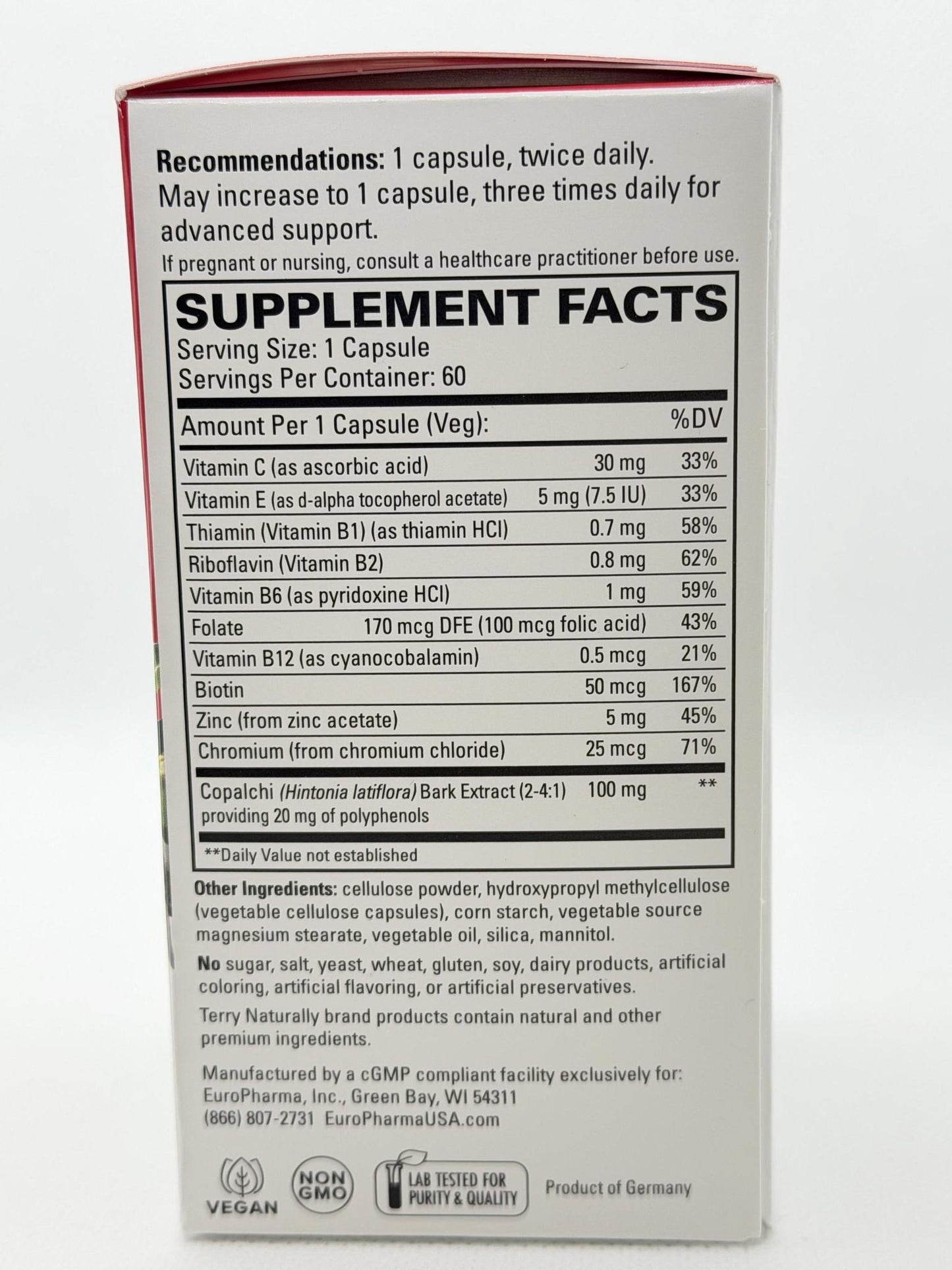 Terry Naturally Sucontral D Blood Sugar Balance 60caps