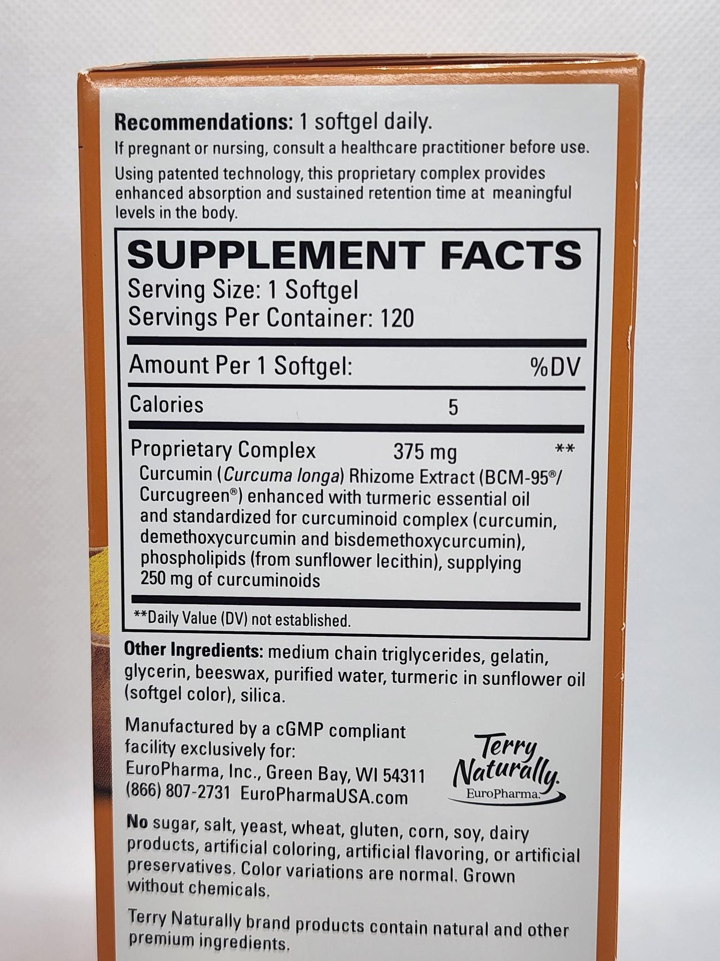 Terry Naturally Curamed 375mg 120Cap