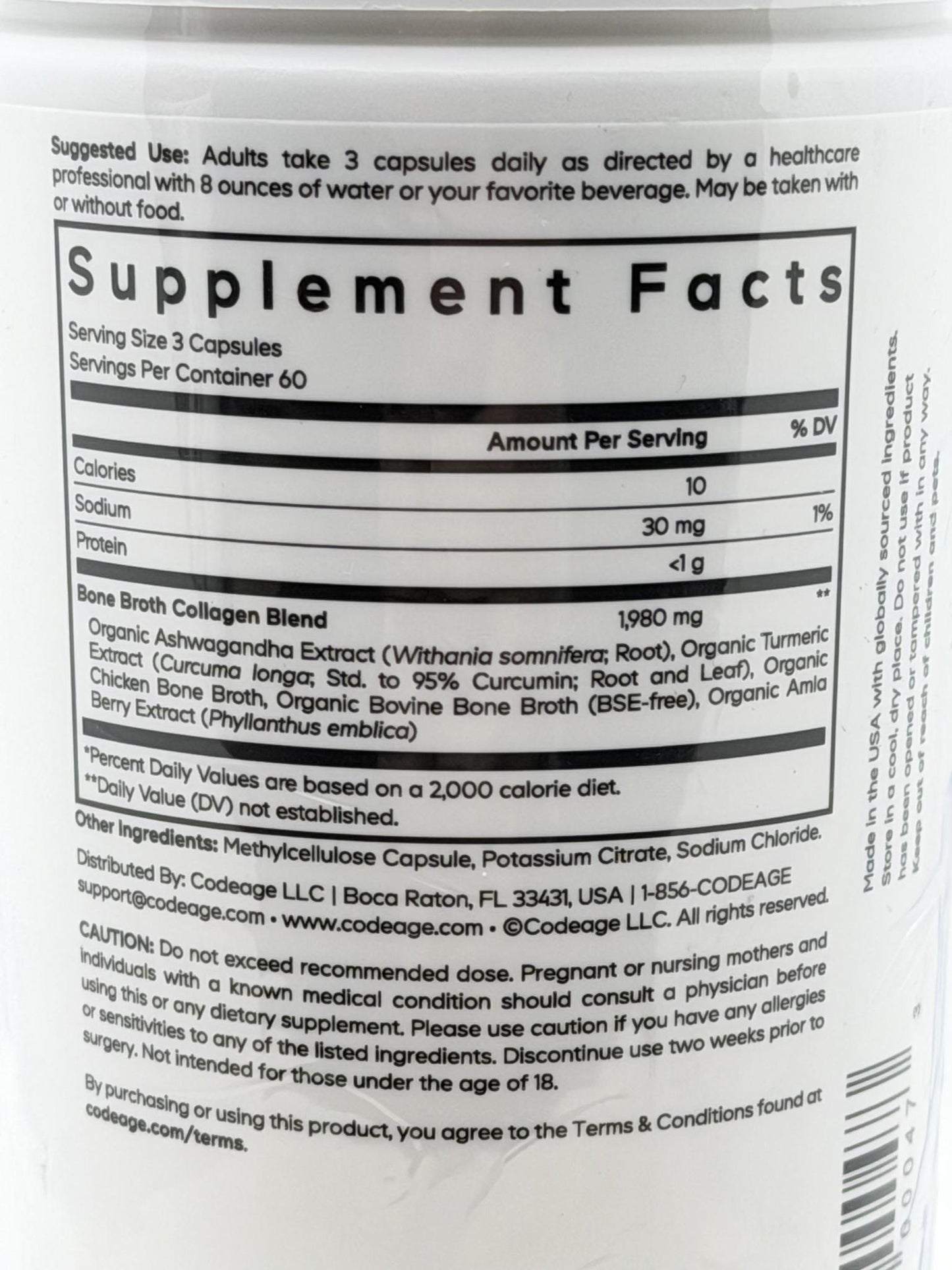 Codeage Bone Broth Collagen 180caps
