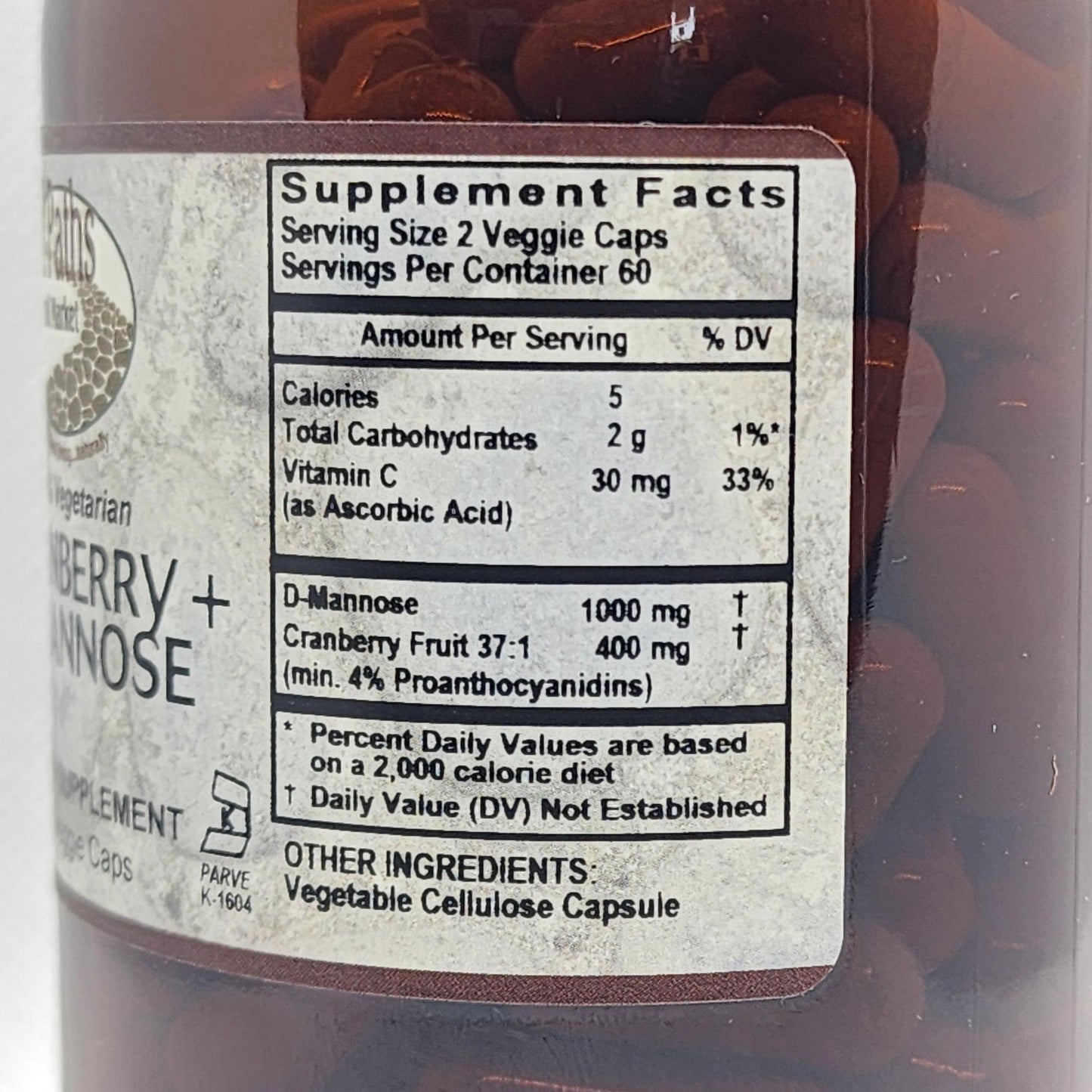 Old Paths Cranberry + D-Mannose 120cap