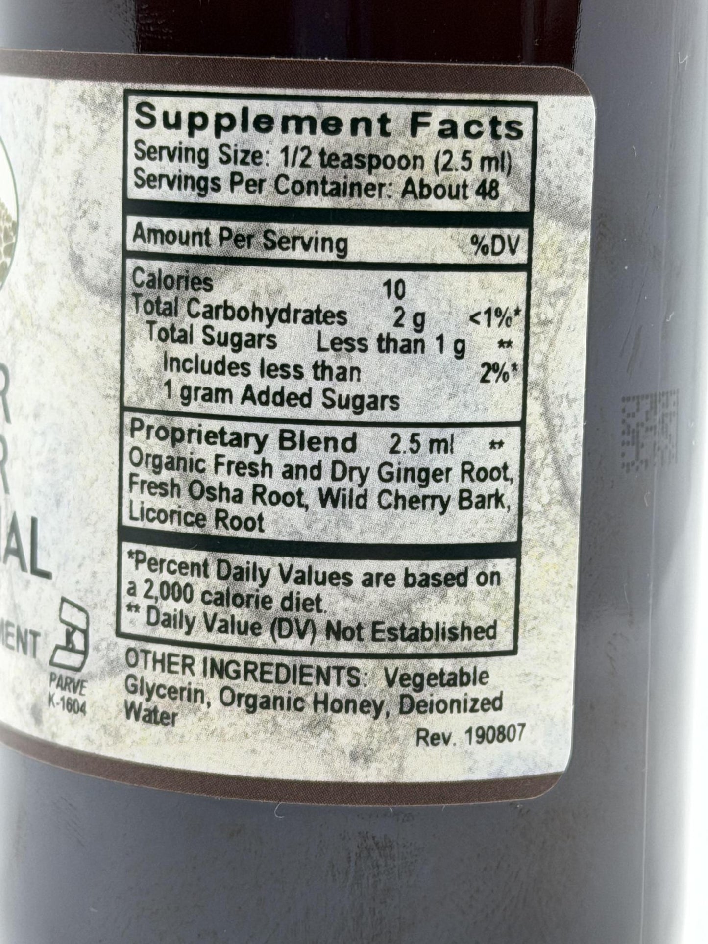 Old Paths Ginger Zinger Cough Syrup 4oz