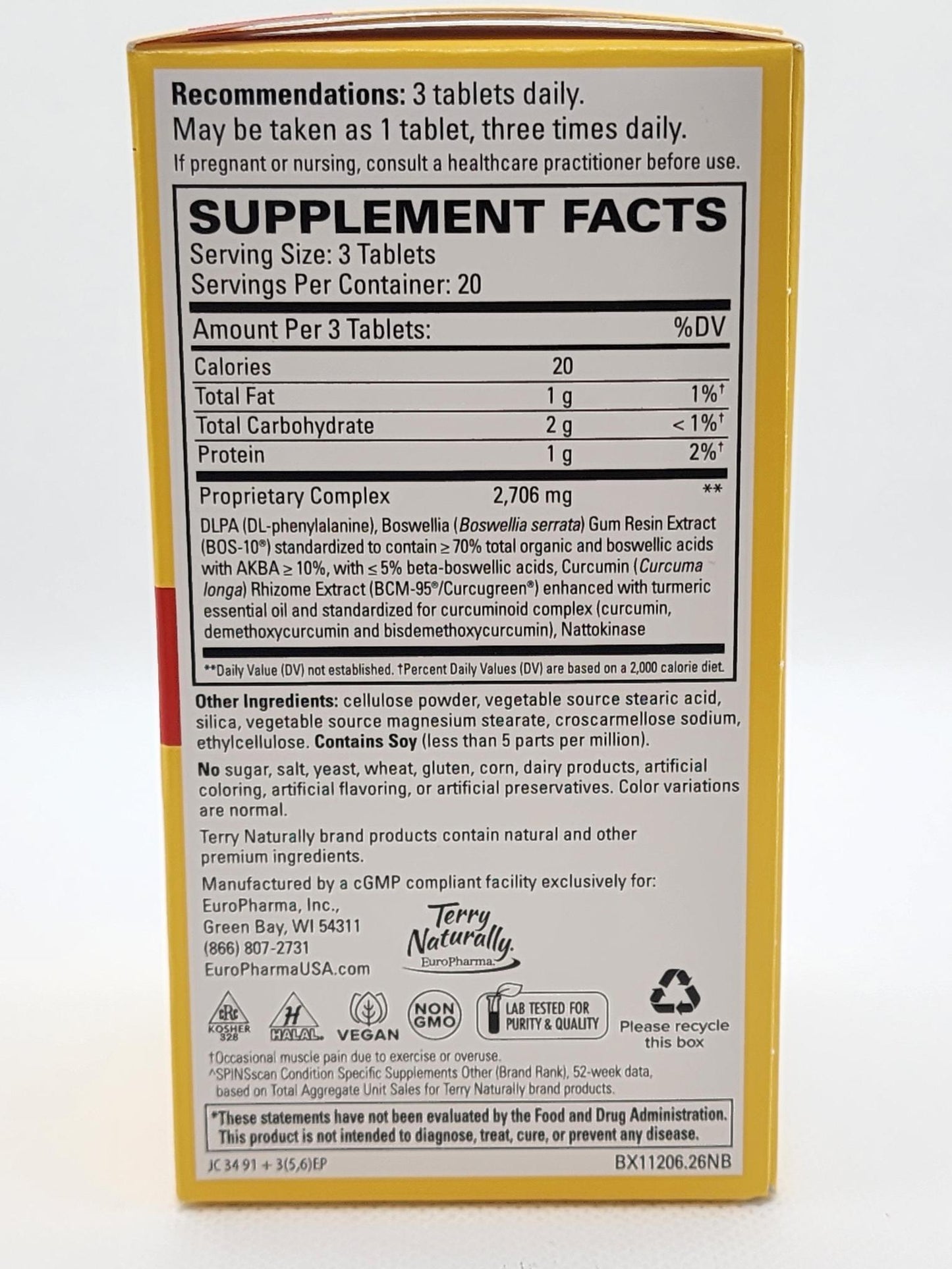 Terry Naturally Curamin Extra Strength 60cap