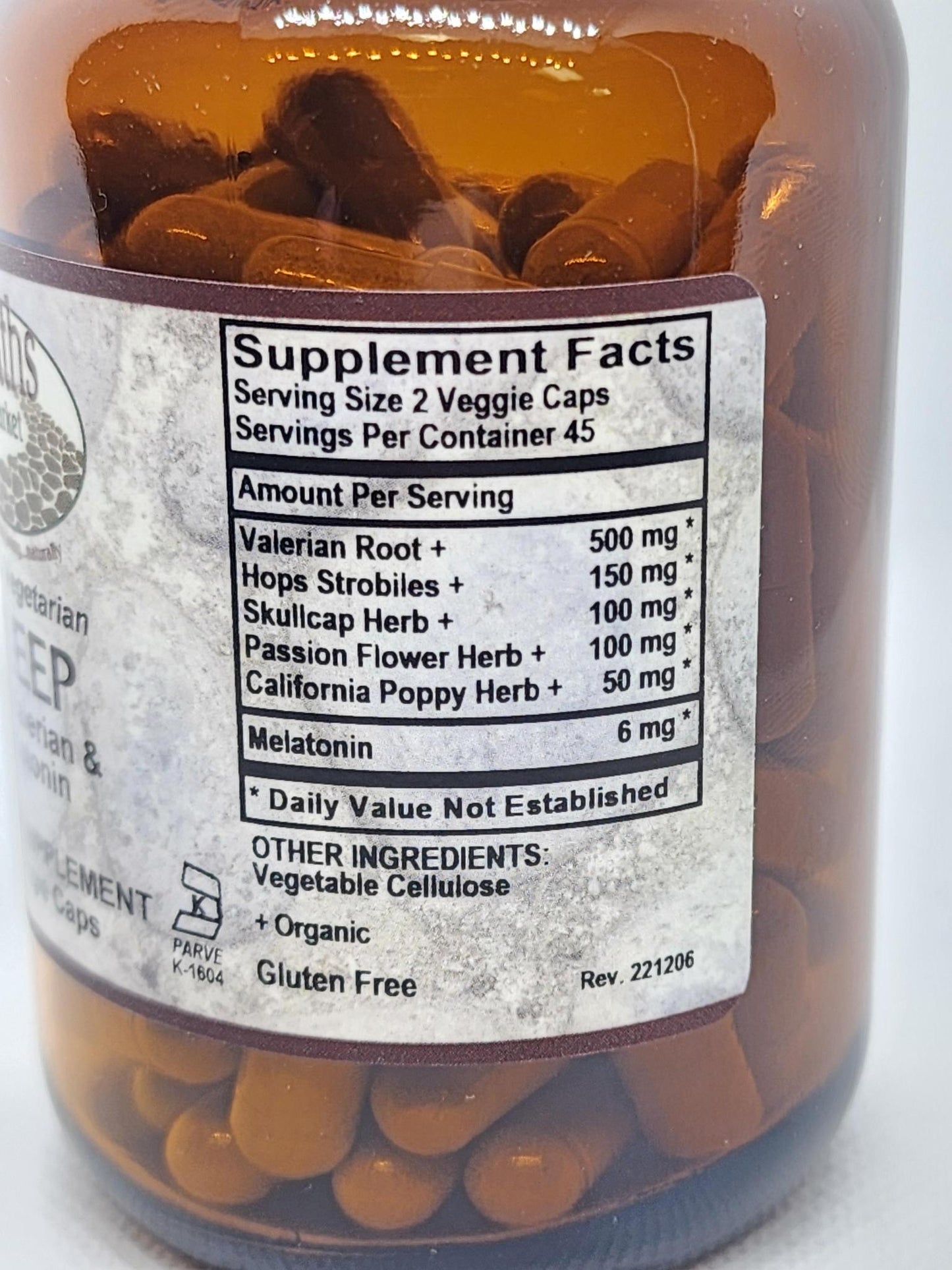 Old Paths Sleep with Valerian Melatonin, 90vcaps