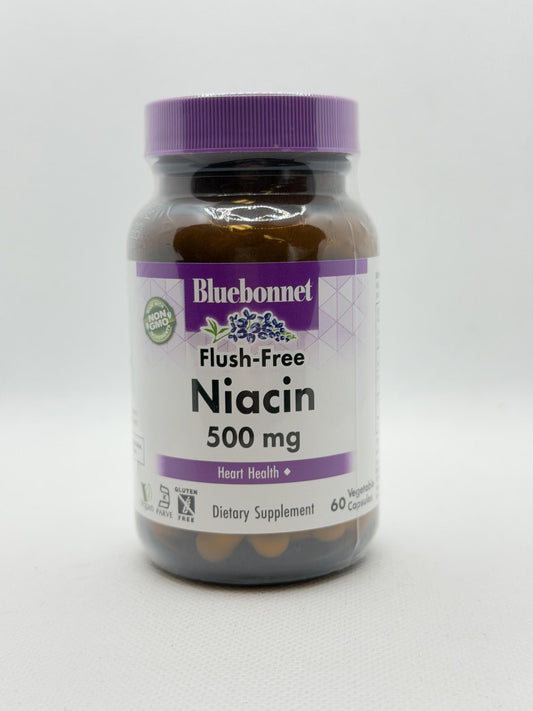 Bluebonnet Niacin, Flush-Free, 500mg 60cap
