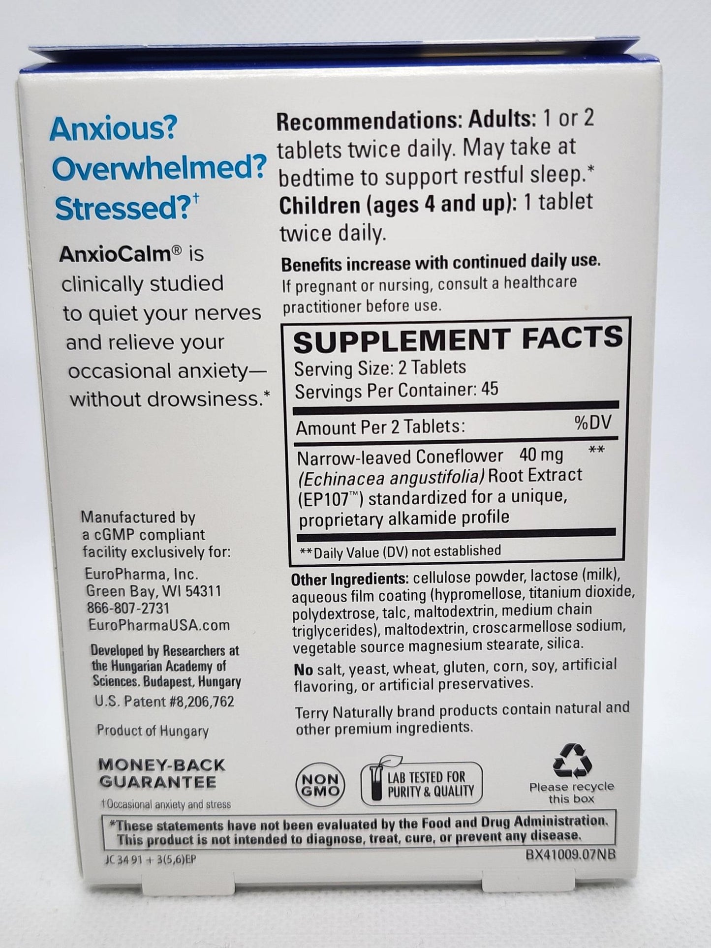 Terry Naturally AnxioCalm 90tabs