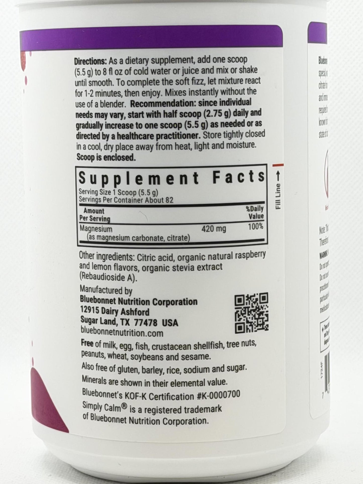Bluebonnet Simply Calm Raspberry Lemon 16oz