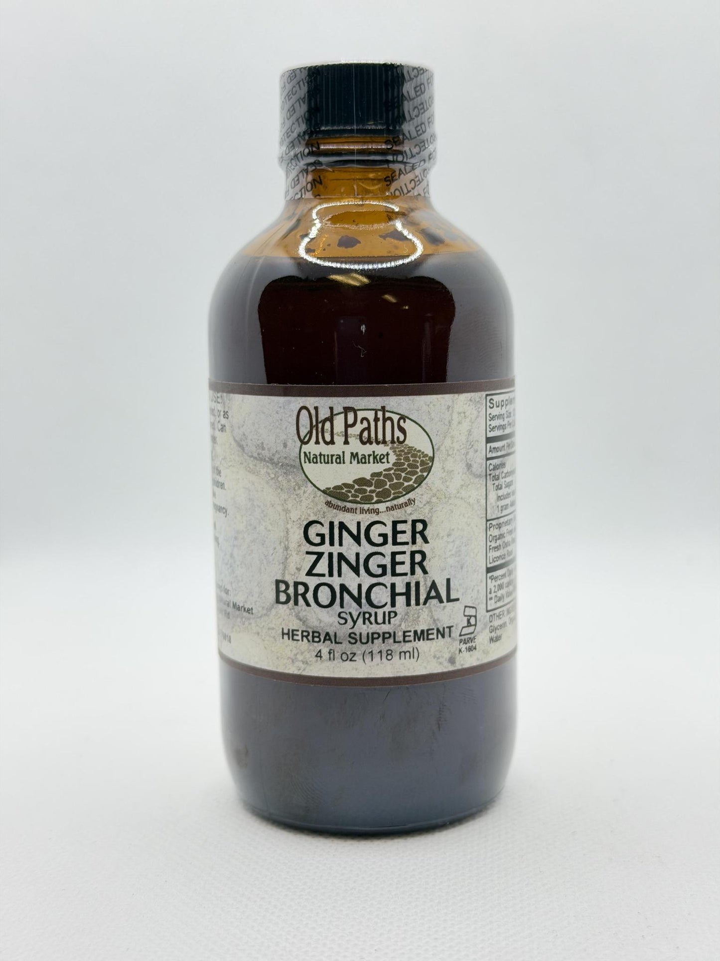 Old Paths Ginger Zinger Cough Syrup 4oz