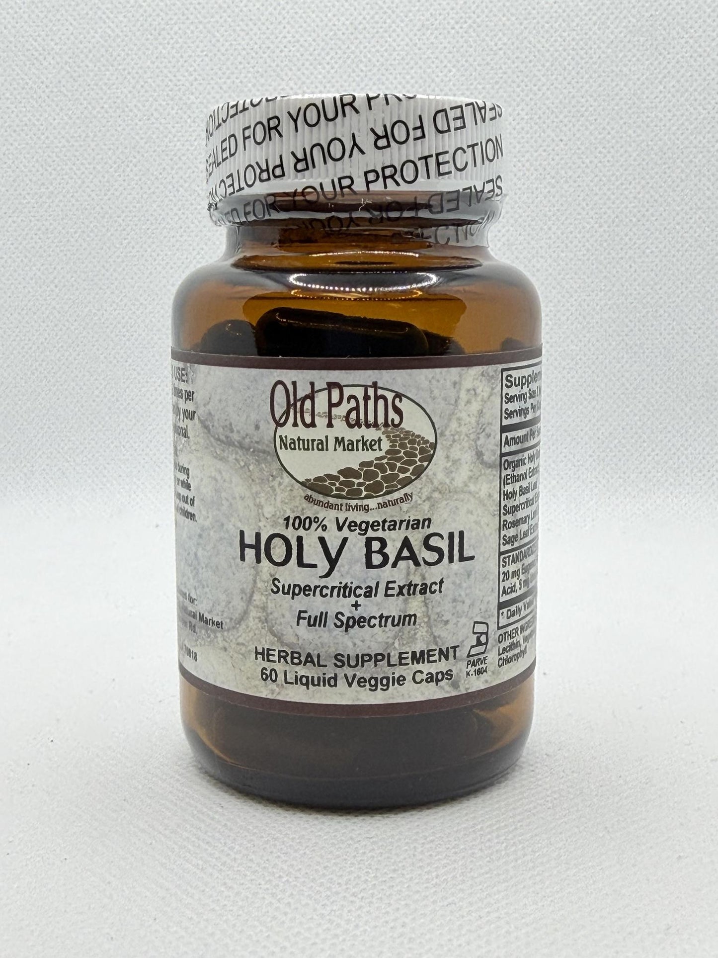 Old Paths Holy Basil 60ct liquid caps