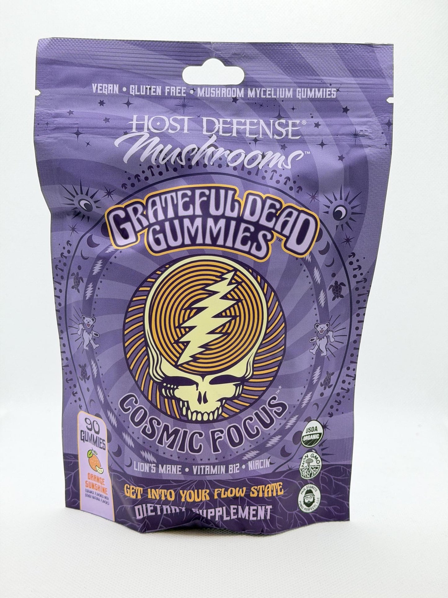 Host Defense Mushrooms Grateful Dead Gummies, Cosmic Focus, 90ct