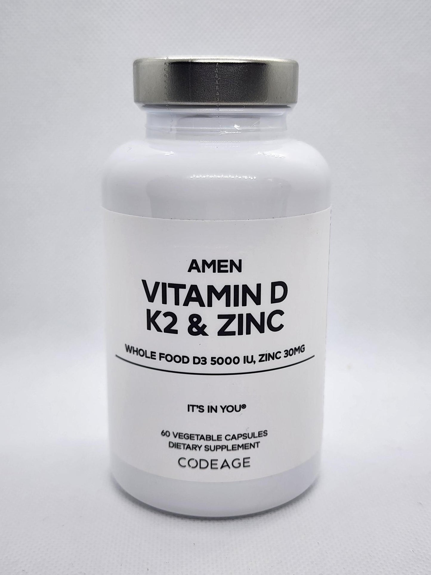 CODEAGE Amen Vitamin D K2 & Zinc, 60caps