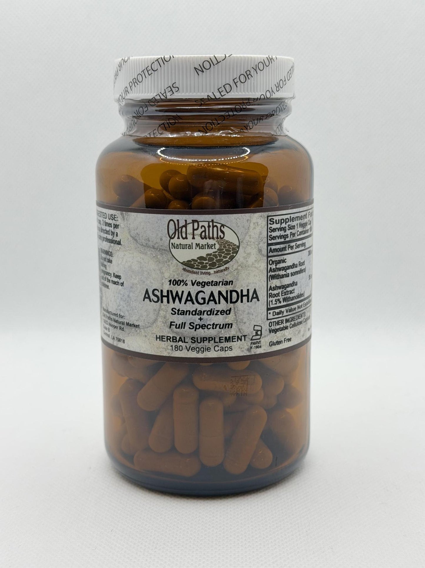 Old Paths Ashwagandha Powder Capsules 180ct