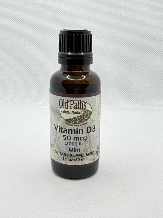 Old Path's Vitamin D3 50mcg 2000iu Mint 1oz