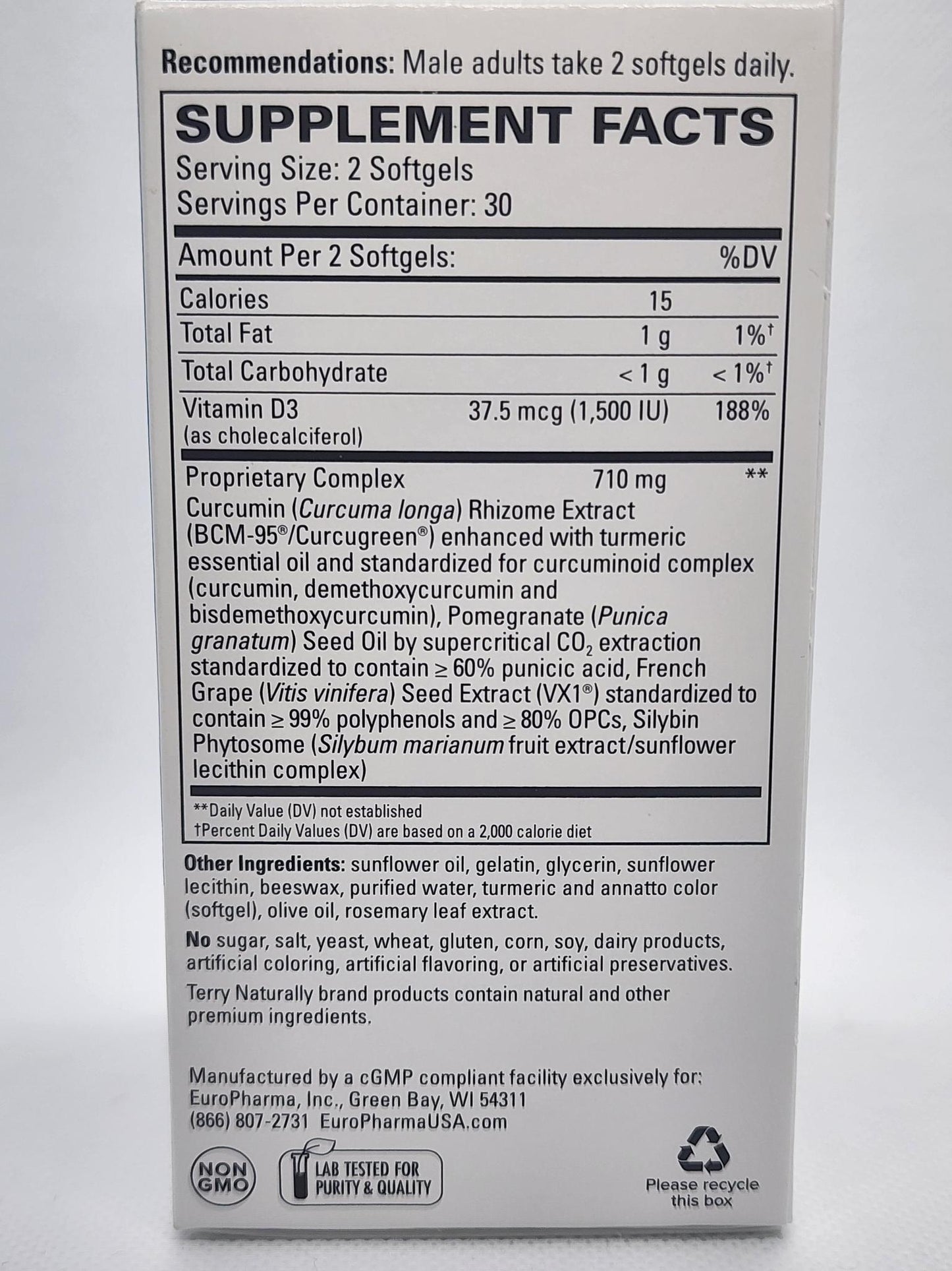 Terry Naturally Healthy PSA Levels, 60softgels