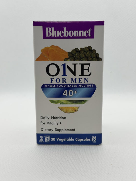 Bluebonnet Men's One, Whole Food-based Multiple 40+, 30vcaps