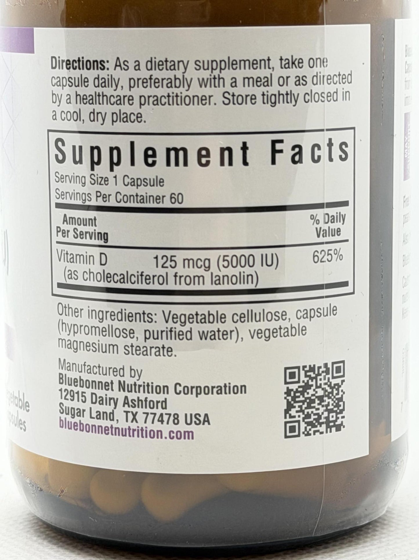 Bluebonnet Vitamin D3 5000iu 60vcaps
