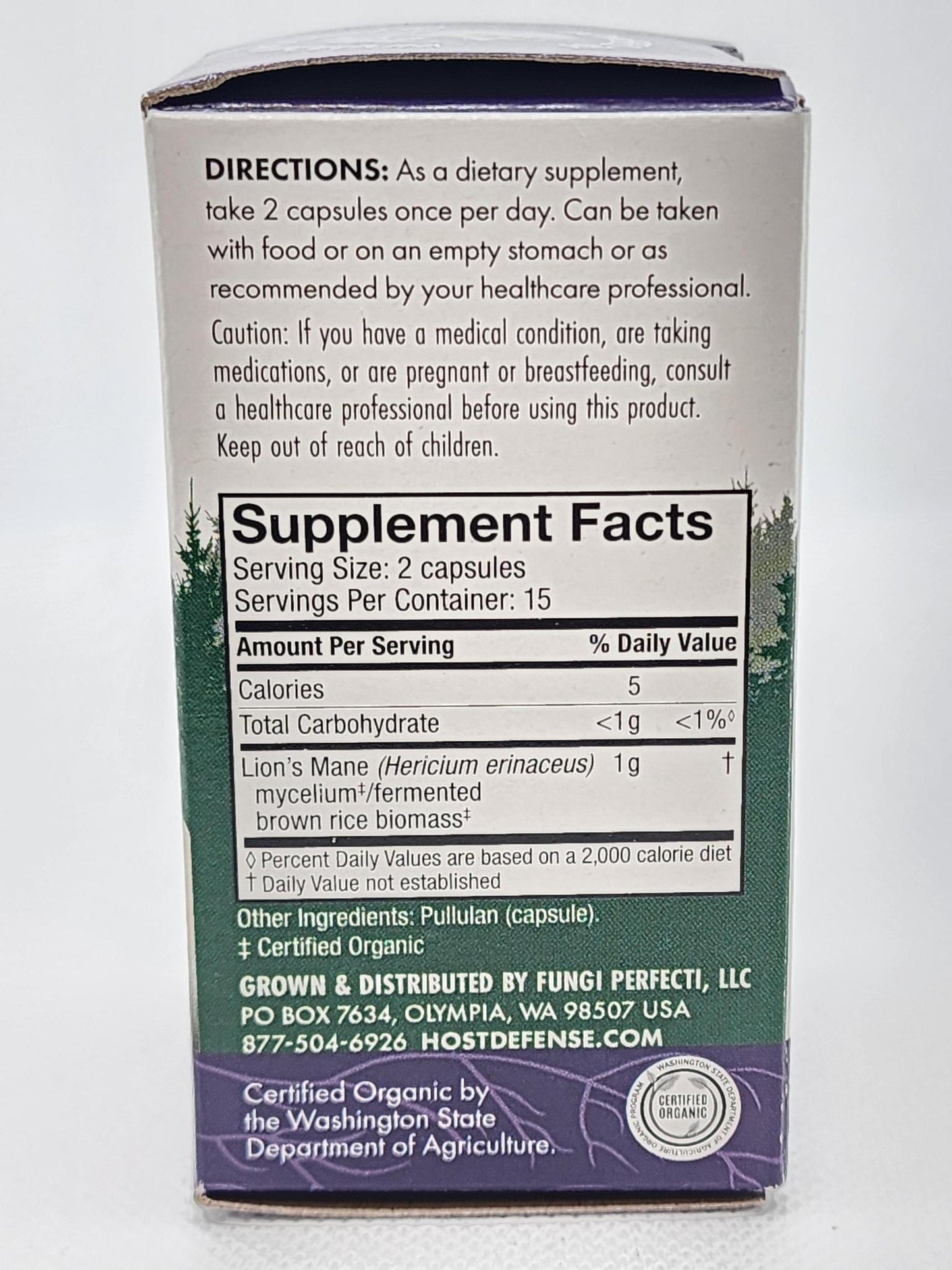 Host Defense Mushrooms, Memory And Nerve Support Lion's Mane 30caps