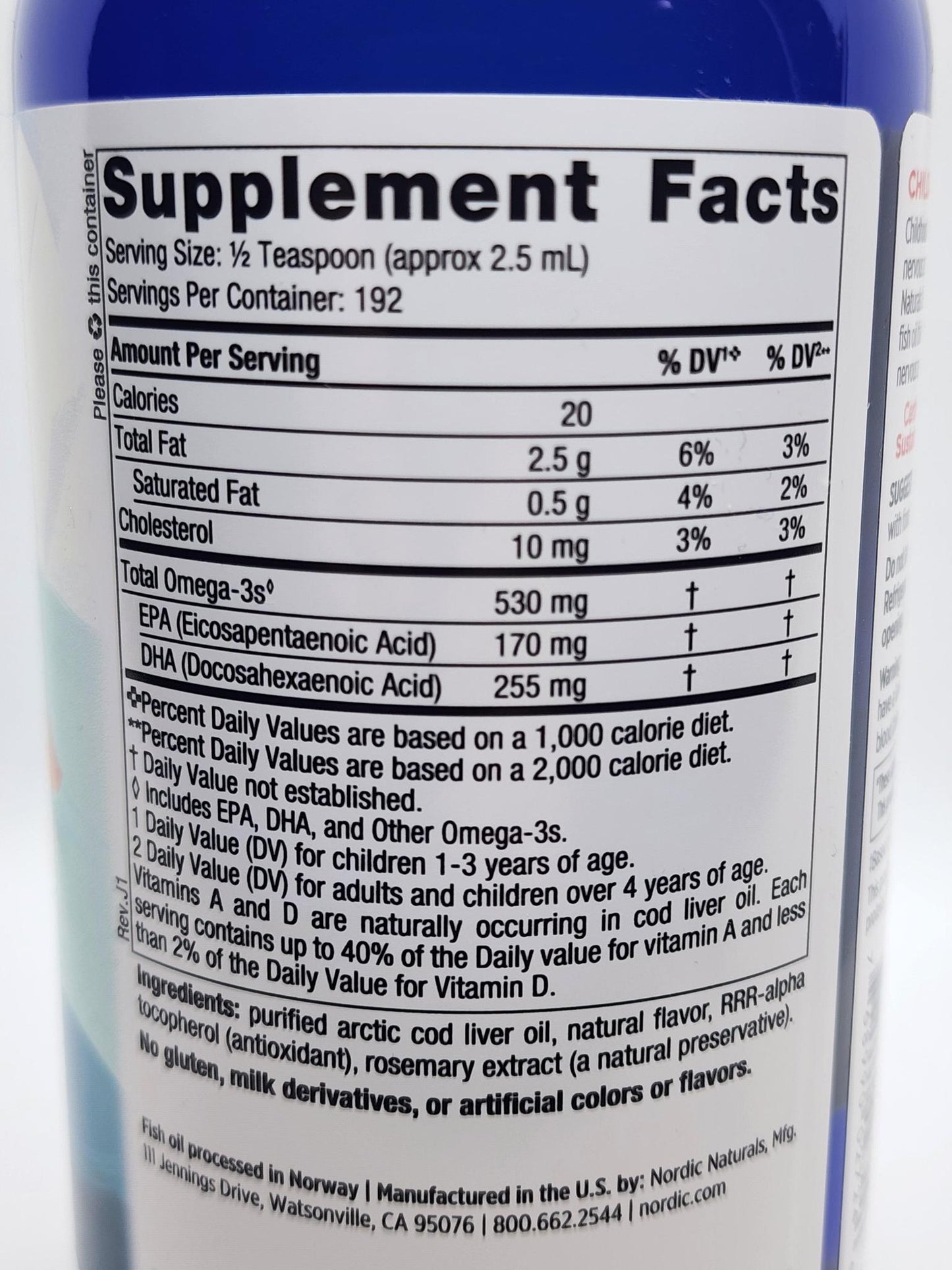 Nordic Naturals Children's DHA 16oz, Strawberry