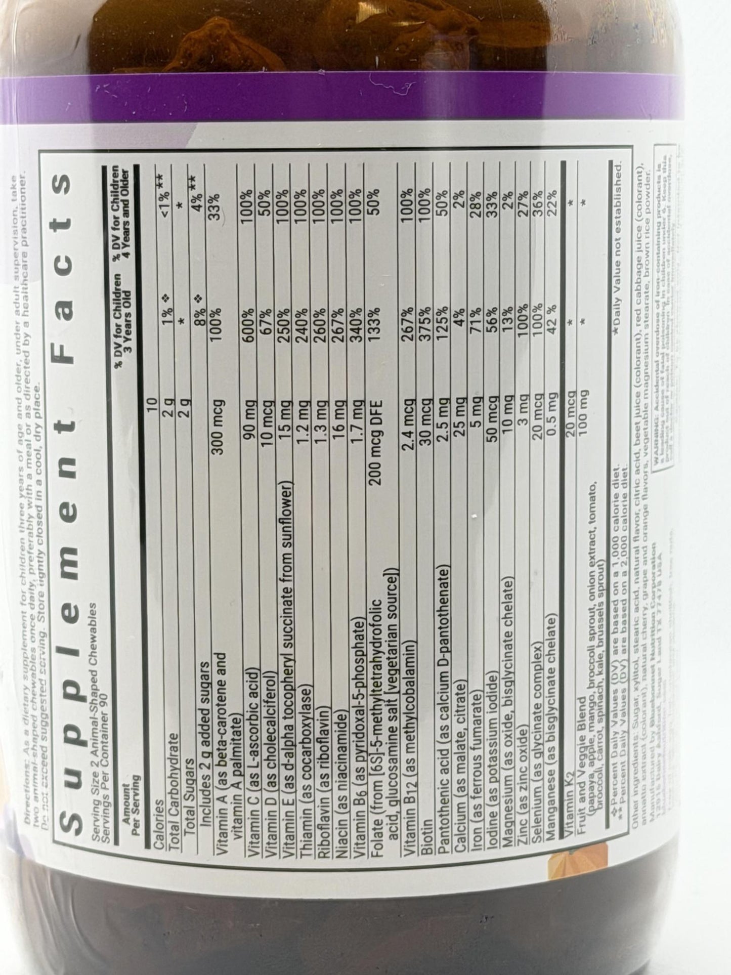 Bluebonnet Nutrition Animalz Multiple for Kids 180 chewables