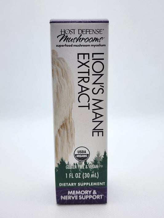 Host Defense Mushrooms, Memory And Nerve Support Lion's Mane Extract 1oz