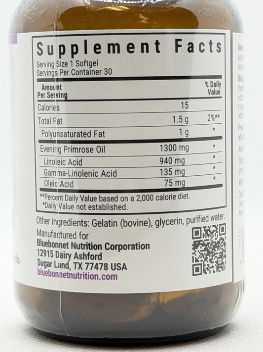 Bluebonnet Evening Primrose Oil 1300mg 30sftg