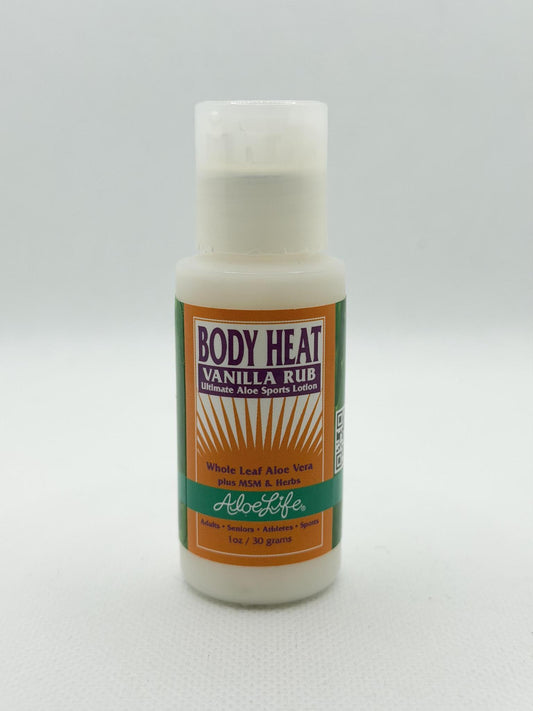 Aloe Life Body Heat Vanilla Rub 1oz