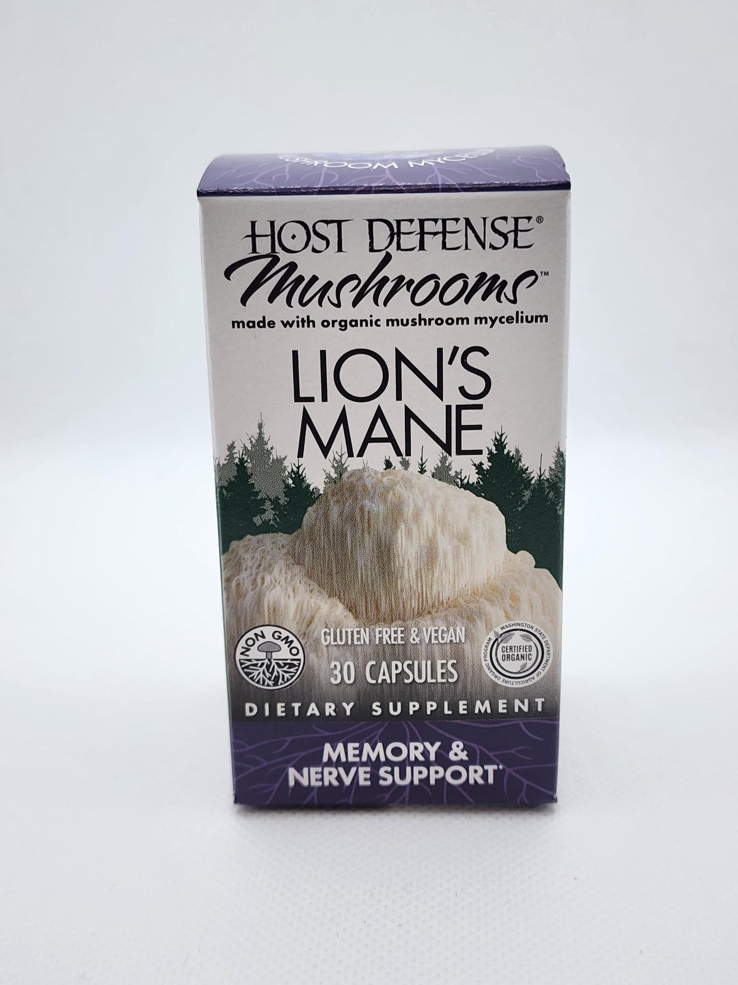 Host Defense Mushrooms, Memory And Nerve Support Lion's Mane 30caps