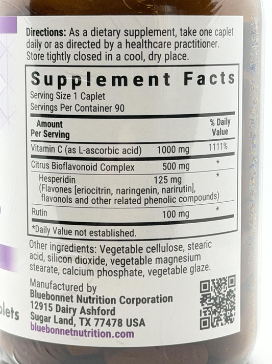 Bluebonnet C-1000mg Plus Bioflavonoids 90cap