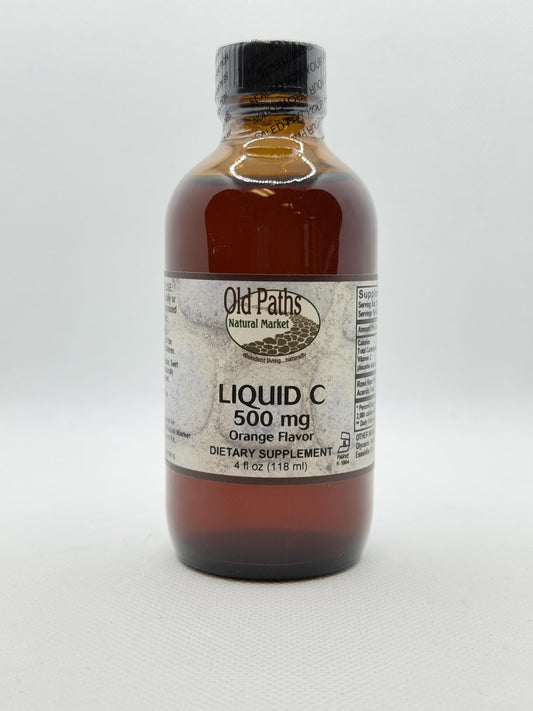 Old Paths Liquid  Vitamin C 500mg, Orange, 4oz