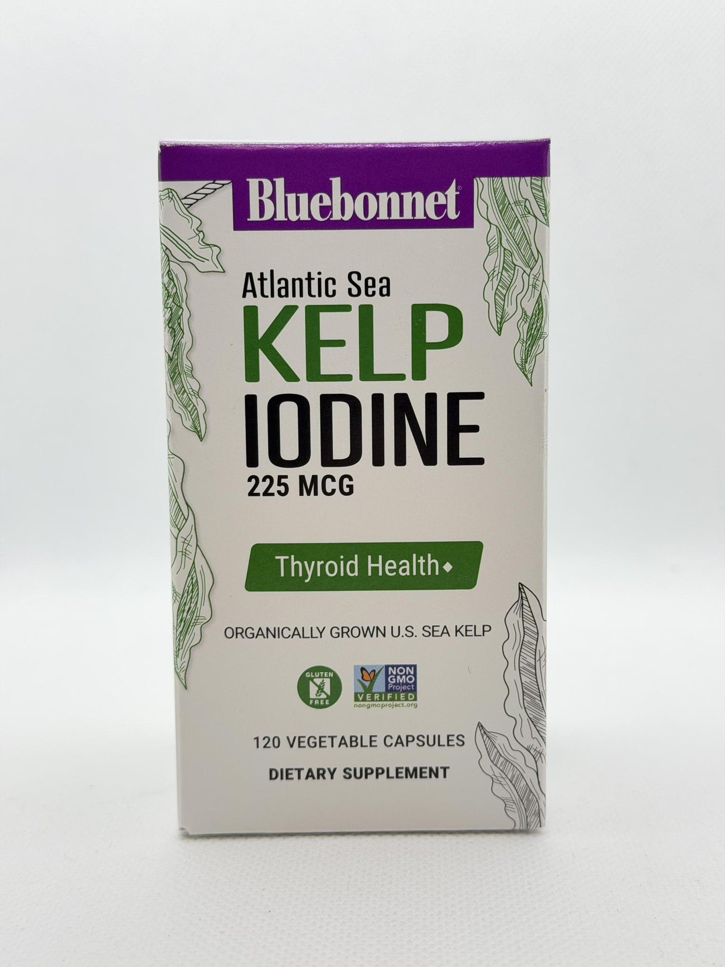 Bluebonnet Atlantic Sea Kelp Iodine, 225mcg, 120caps