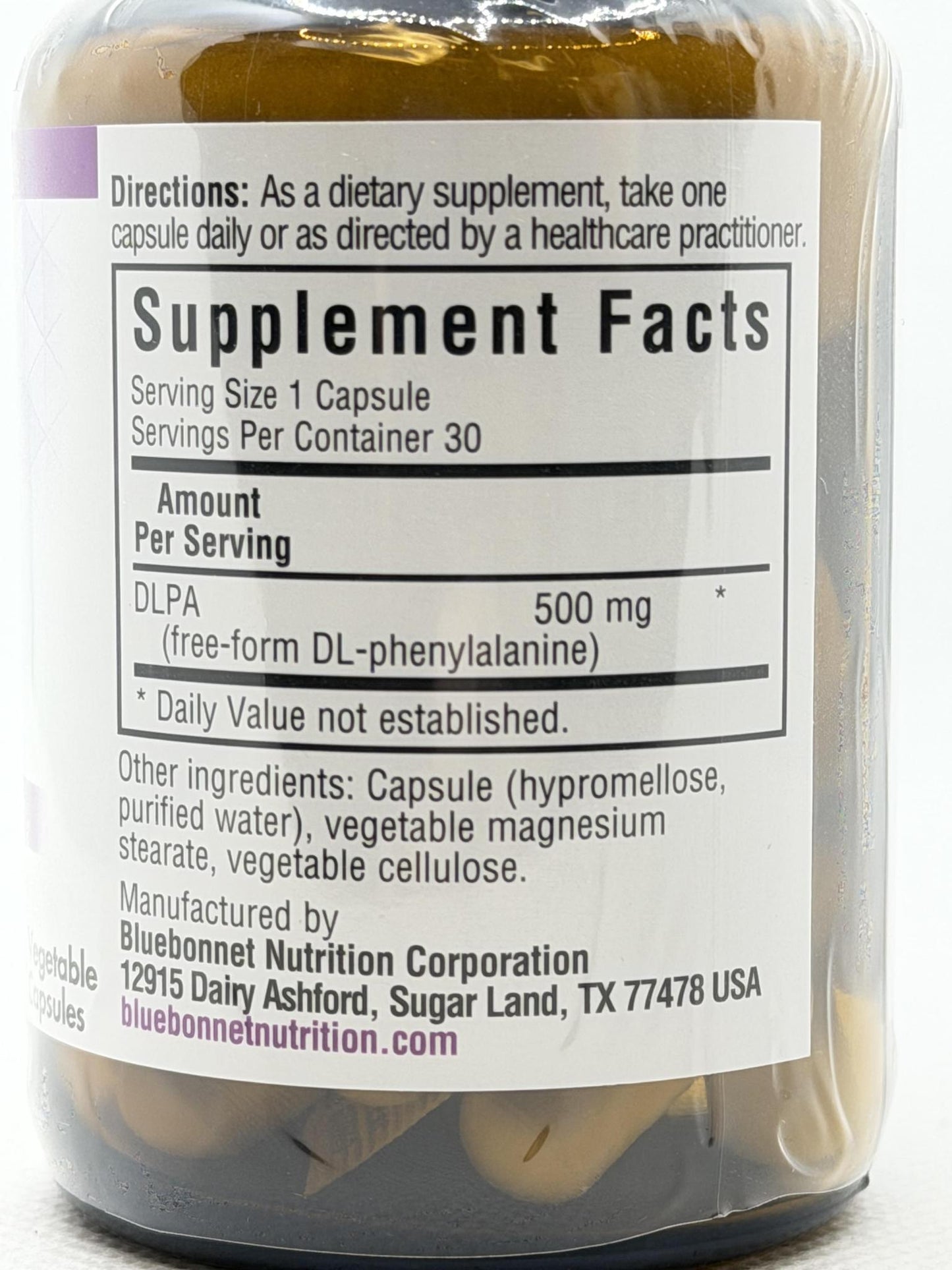 Bluebonnet DLPA 500mg 30 Caps