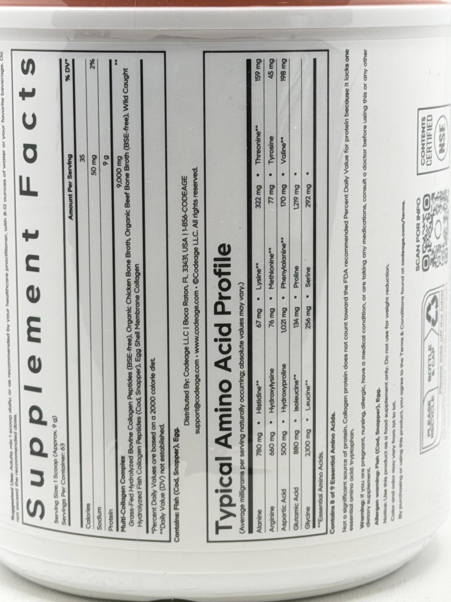 Codeage Multi Collagen Powder Peptides Large 20oz