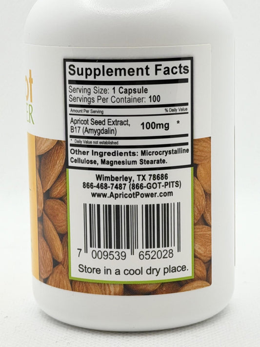 Apricot Power B17 Amygdalin, 100caps