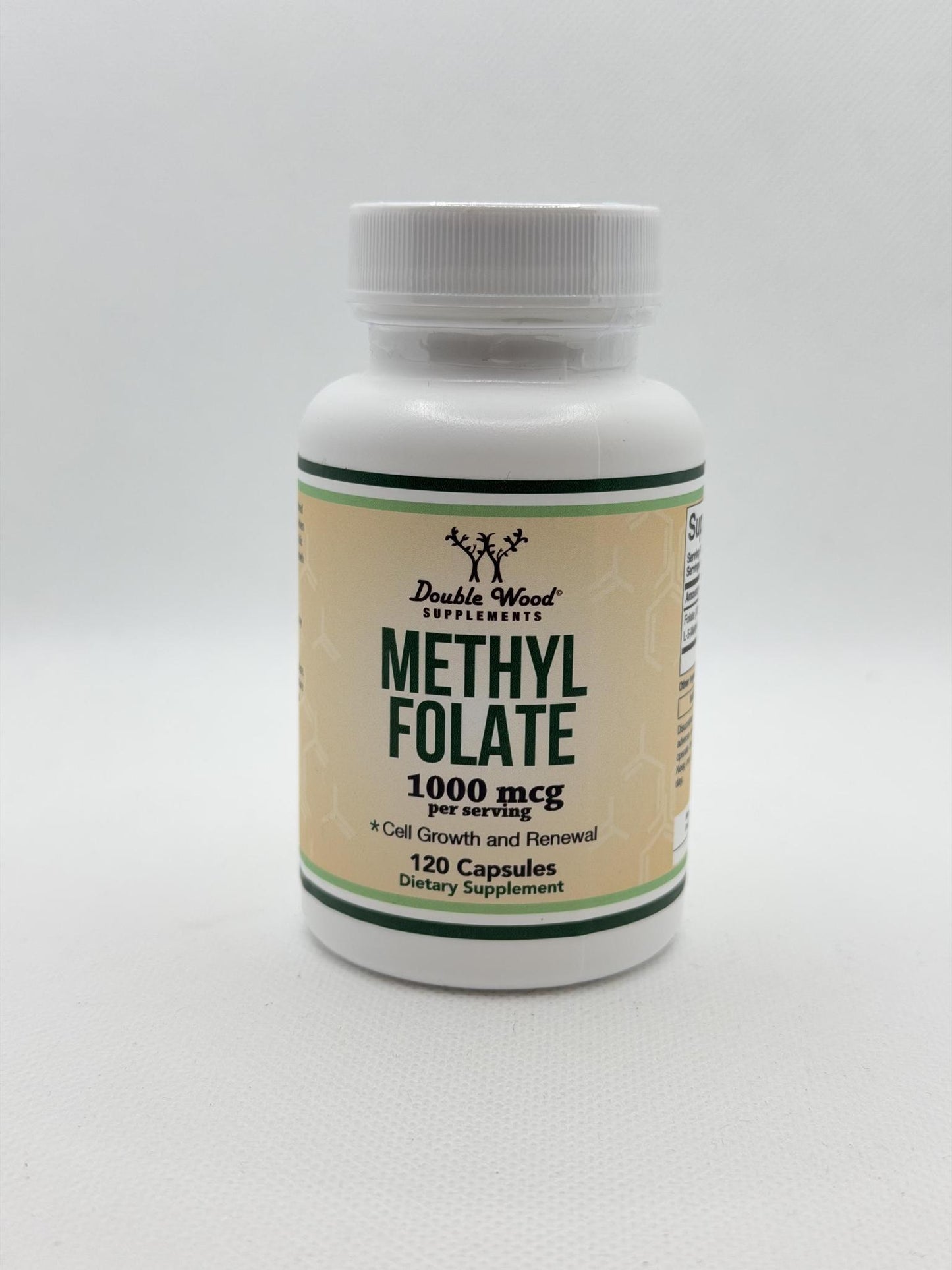 Double Wood Methyl Folate, 1000mcg, 120caps