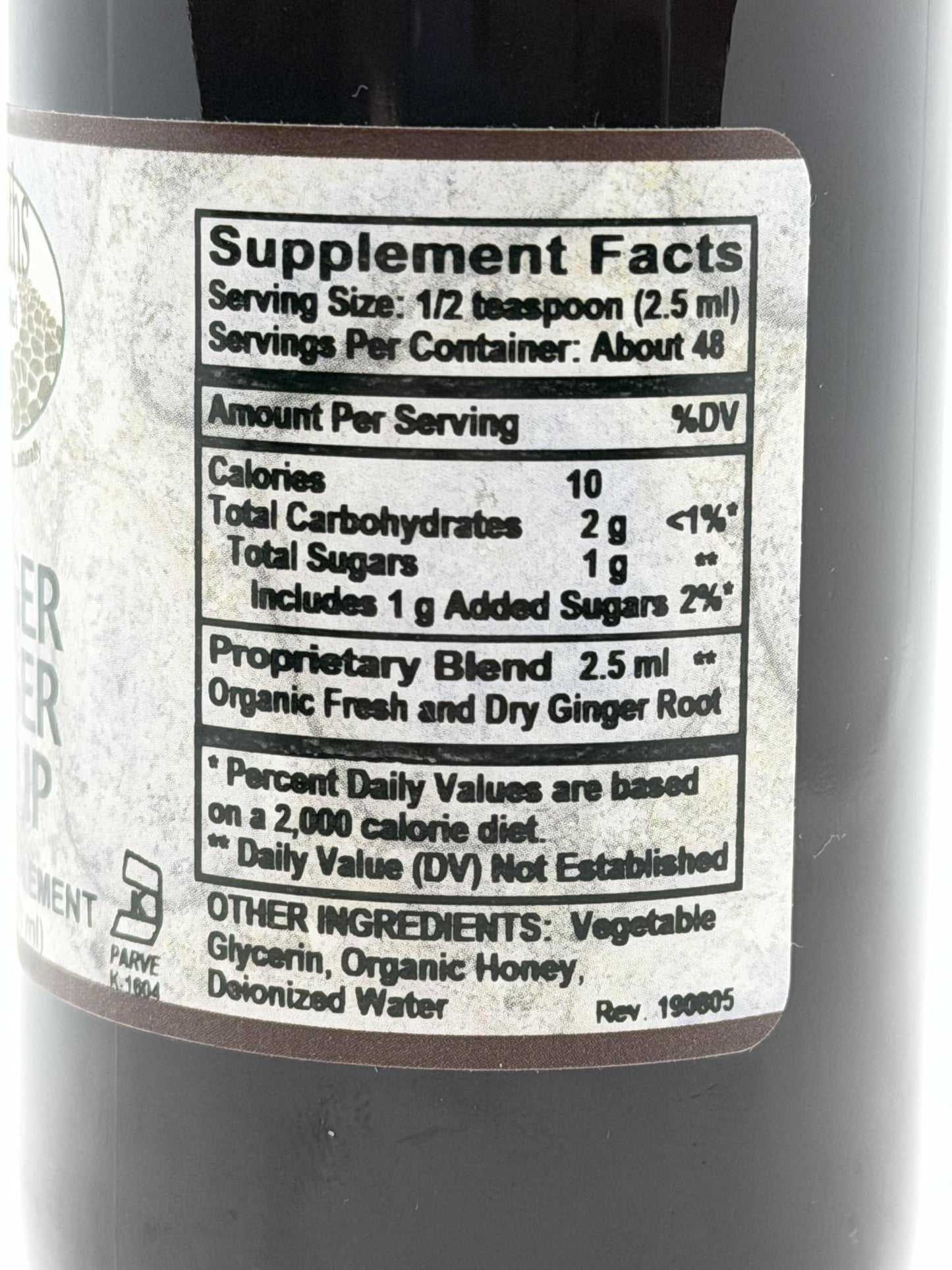 Old Paths Ginger Zinger Syrup 4oz