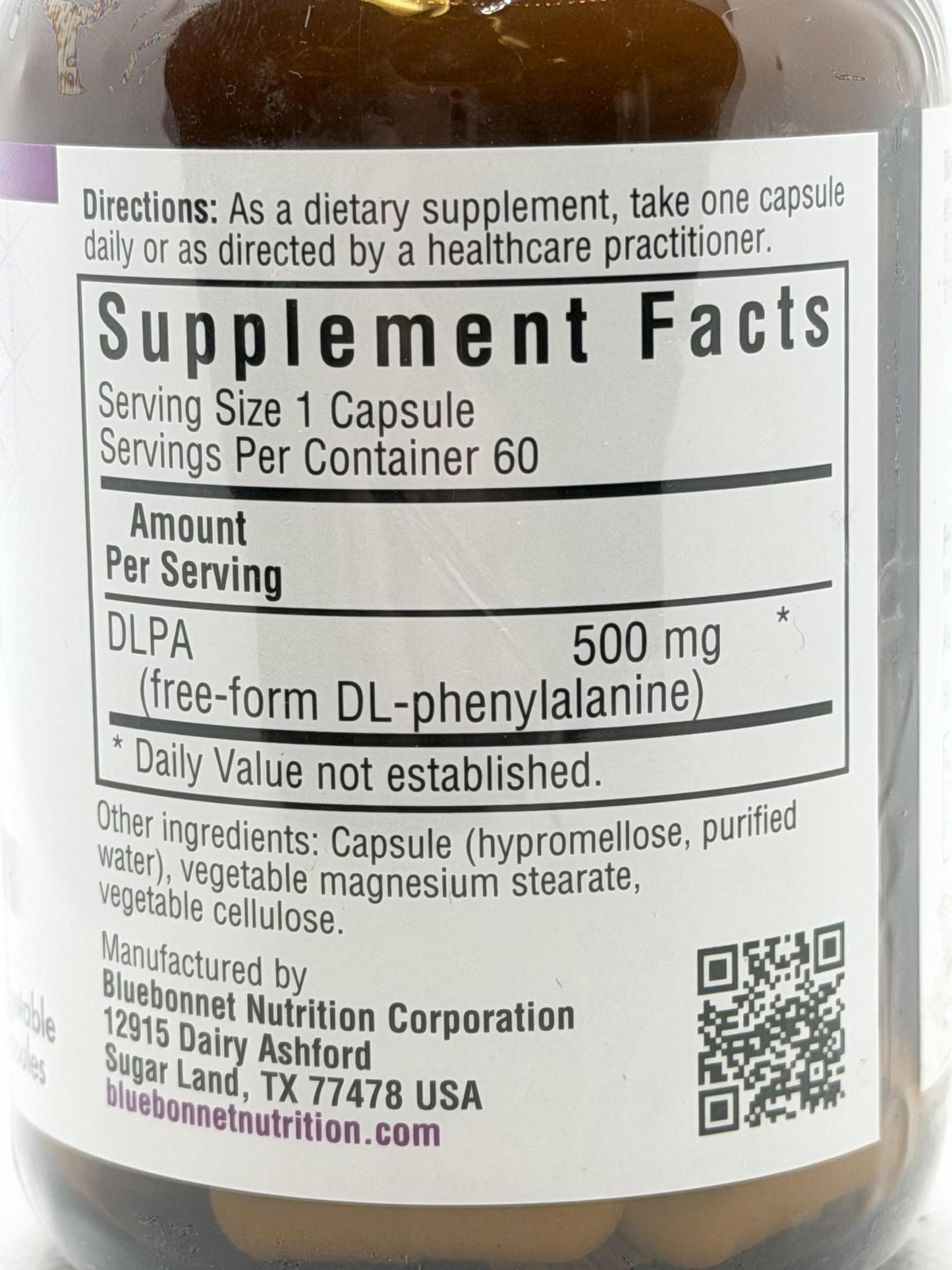 Bluebonnet Nutrition DLPA 500mg 60caps